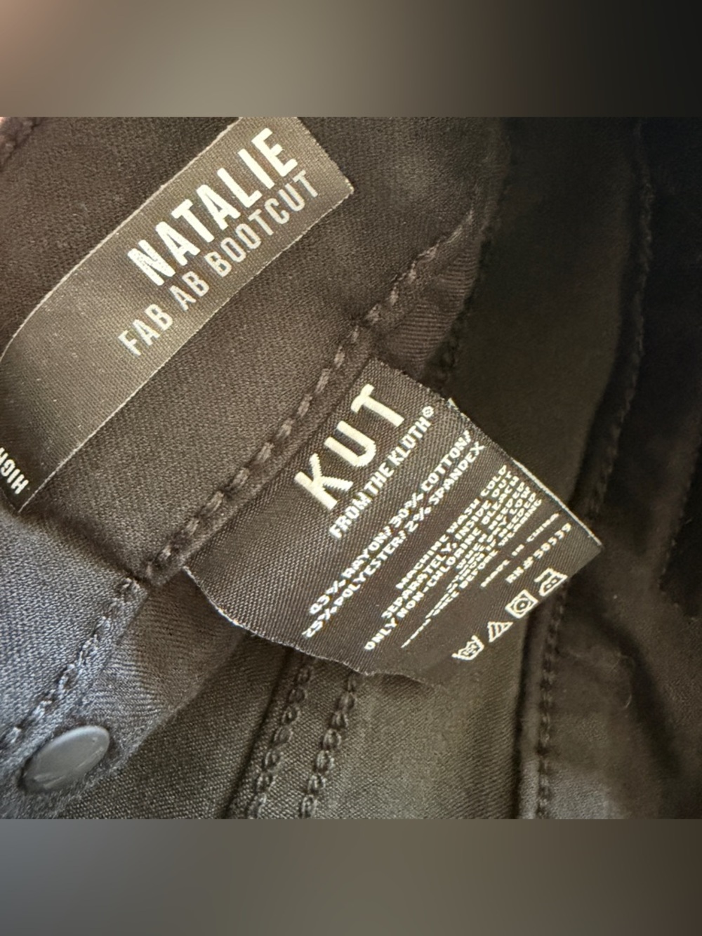 Kut From The Kloth Natalie Fab AB Bootcut Black Flare Jeans size 6 - Picture 6 of 11